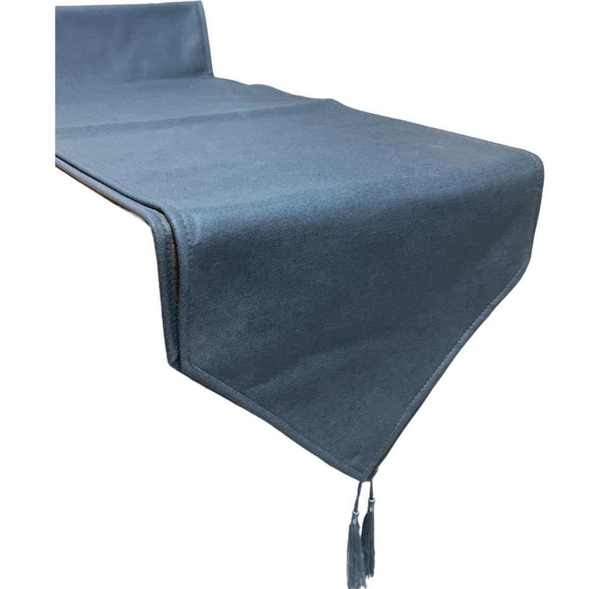 OEM - Mantel Camino De Mesa Con Pompon Cuero Sintetico 180x35cm