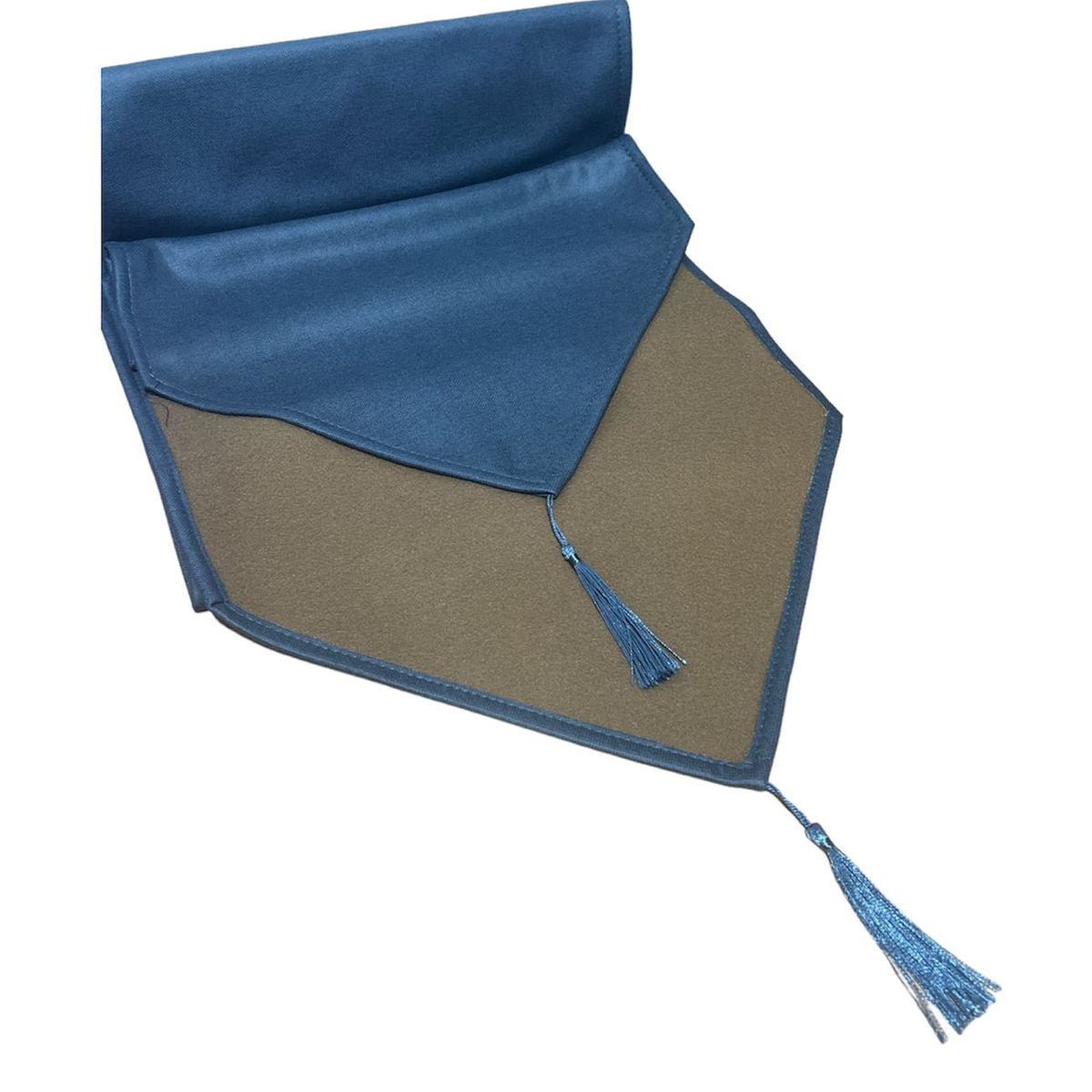 OEM - Mantel Camino De Mesa Con Pompon Cuero Sintetico 180x35cm