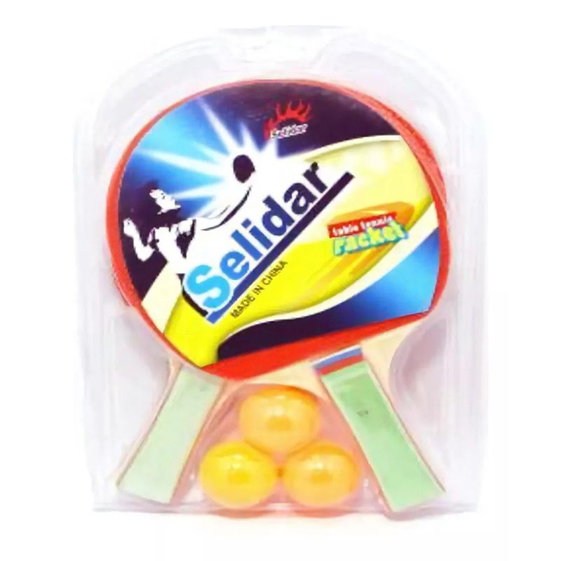 GENERICO - Kit Par De Raquetas De Pin Pong Con 9 Pelotas