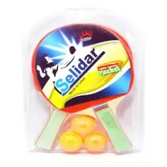GENERICO - Kit Par De Raquetas De Pin Pong Con 9 Pelotas