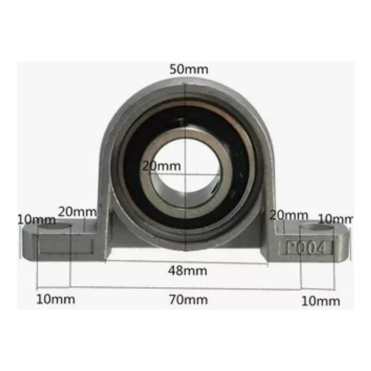 KUANGYE - Soporte Pie Rodamiento Chumasera Kp004 20mm Cnc