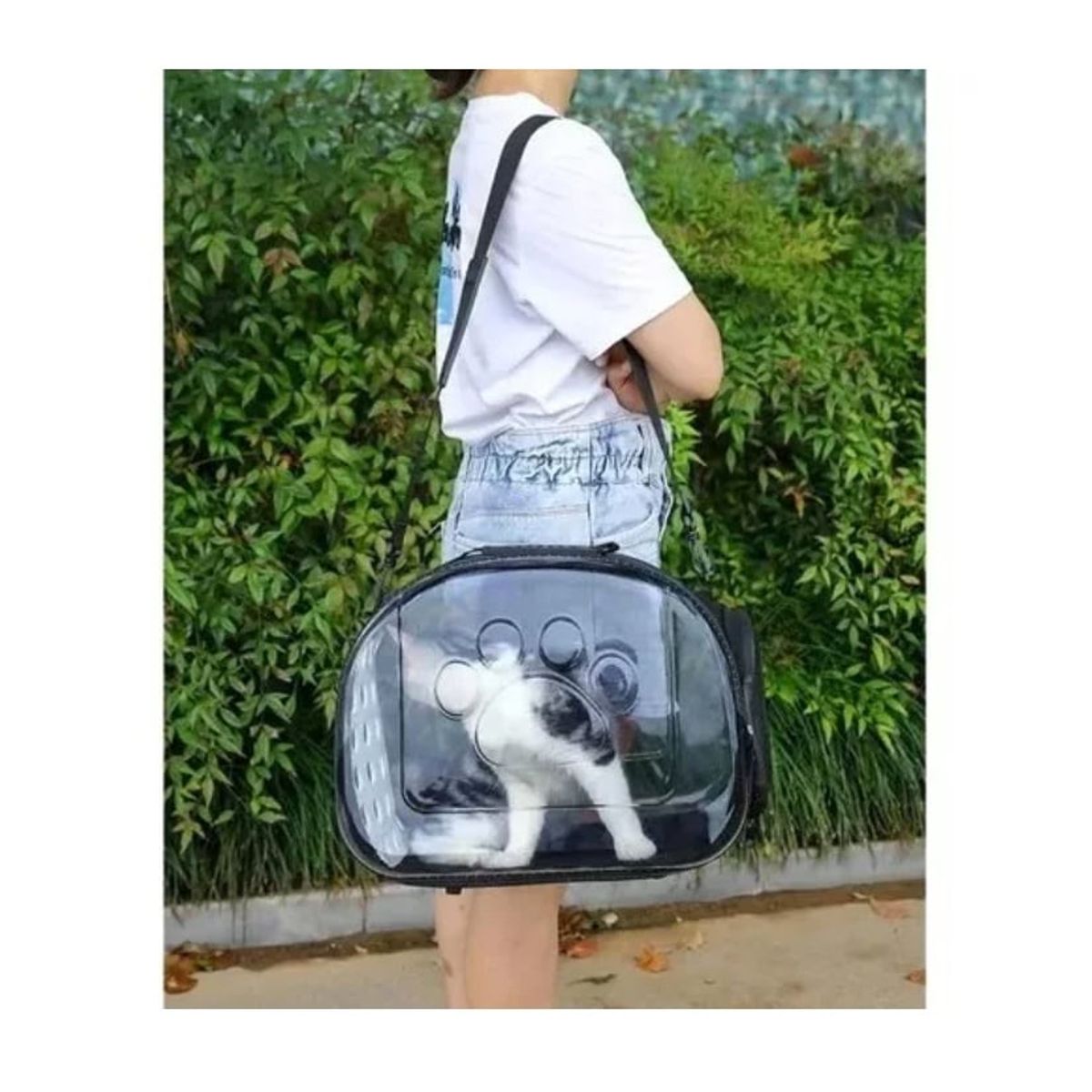 GENERICO - Mochila Bolso Transportes Transparente Mascotas Perros Gatos