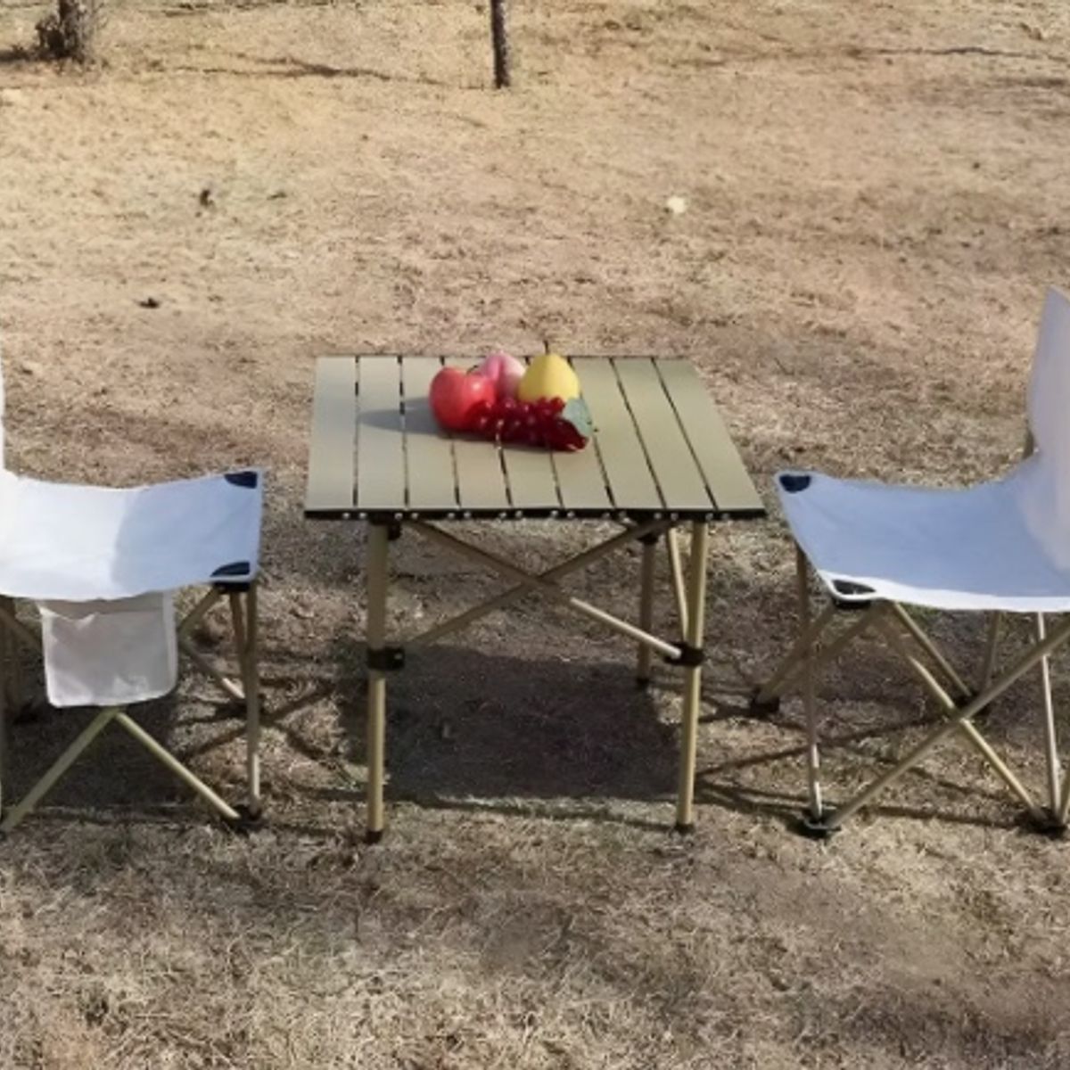 GENERICO - Mesa Plegable Con 2 Sillas Camping