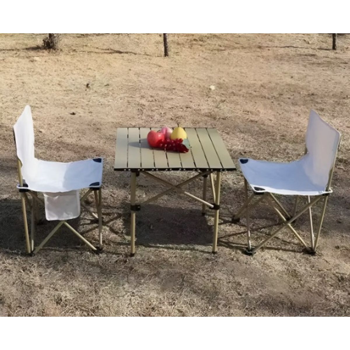 GENERICO - Mesa Plegable Con 2 Sillas Camping