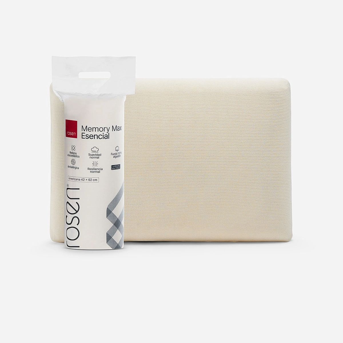 ROSEN - Almohada Viscoelástica Memory Max Esencial king 42x80 Cm