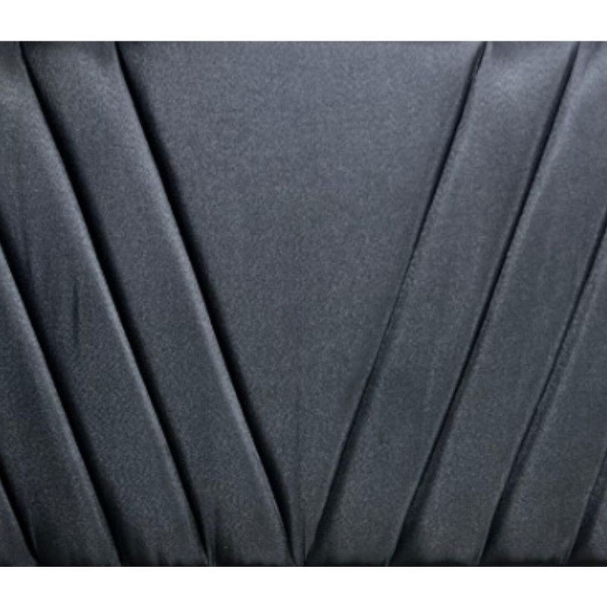 DULCES SUEÑOS - Respaldo Moderno Lineal en V apto para 1 pl y 1.5 plaza  Negro Felpa