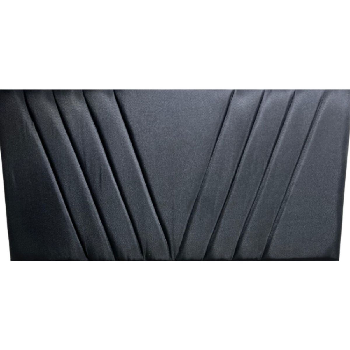 DULCES SUEÑOS - Respaldo Moderno Lineal en V apto para 1 pl y 1.5 plaza  Negro Felpa