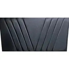 DULCES SUEÑOS - Respaldo Moderno Lineal en V apto para 1 pl y 1.5 plaza Negro Felpa