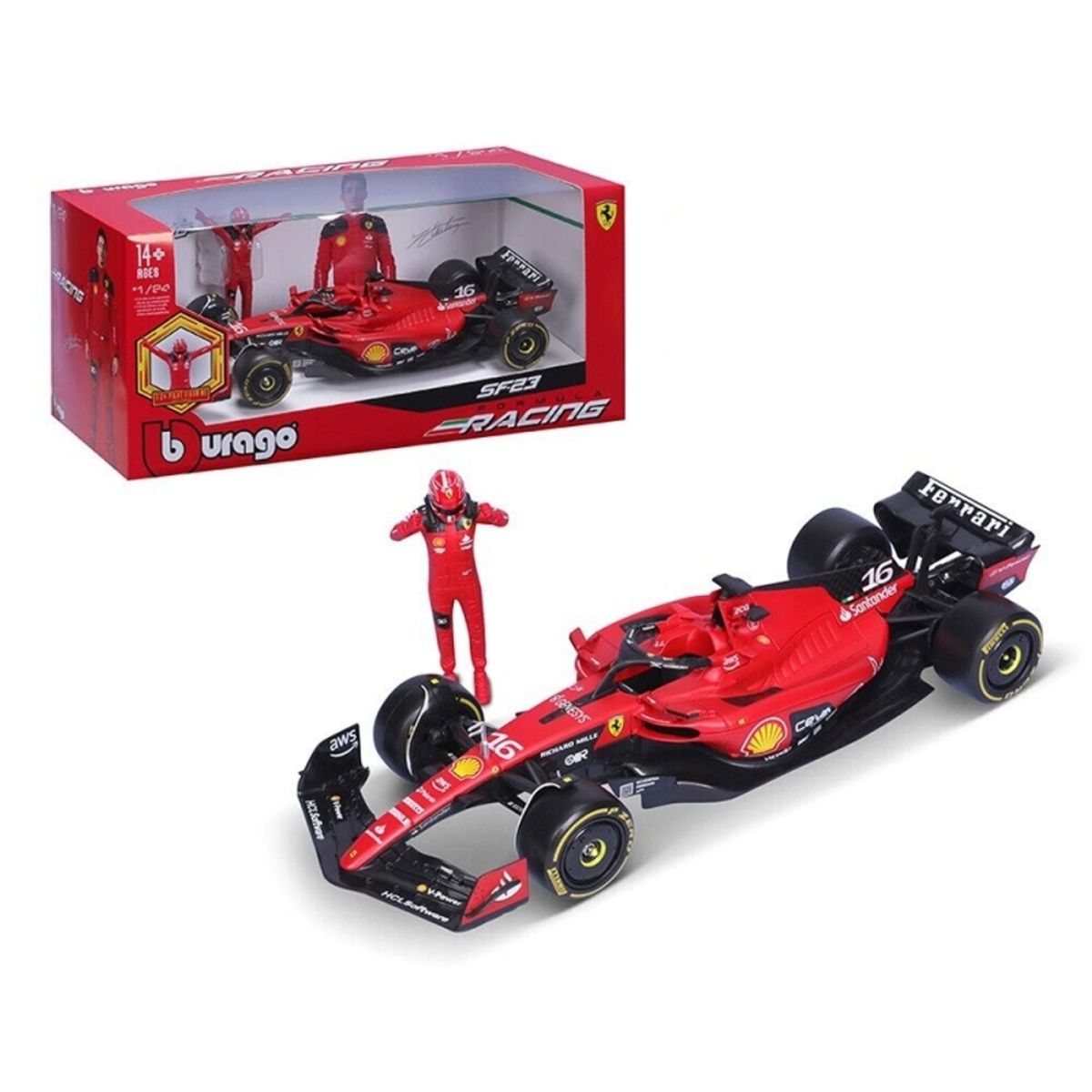 BBURAGO - BURAGO 26809 1-24 SFR FERRARI LECLERC SF23 CON PILOTO