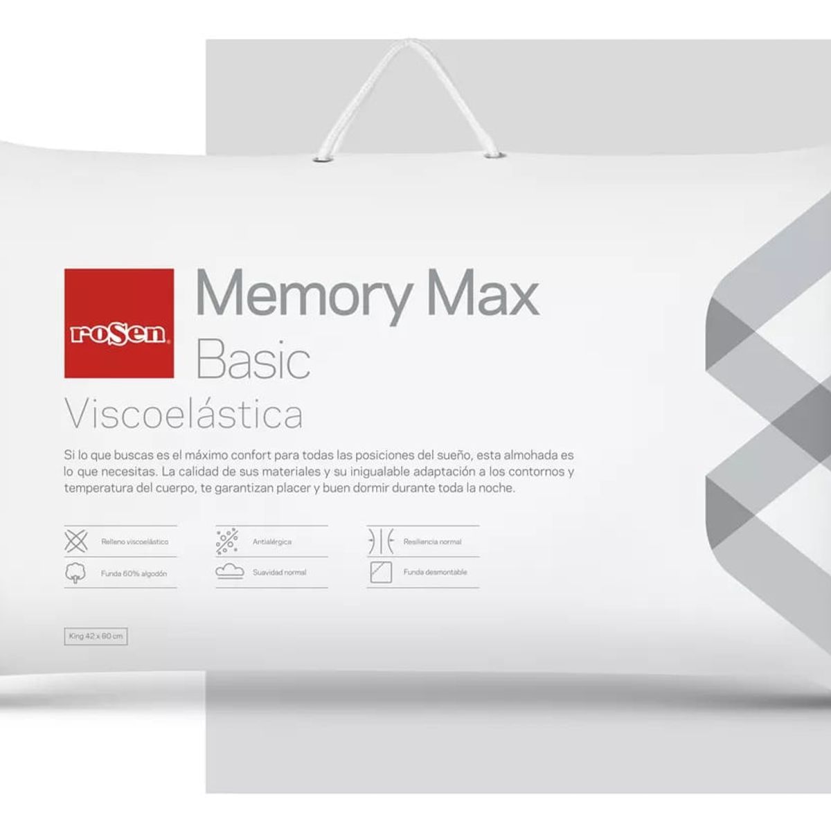 ROSEN - Almohadas Rosen Memory Max Americana 42x80 Cm
