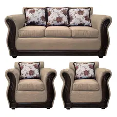 AMERICA DECORA - Juego de living 3-1-1 Eleonor Liso Color Beige