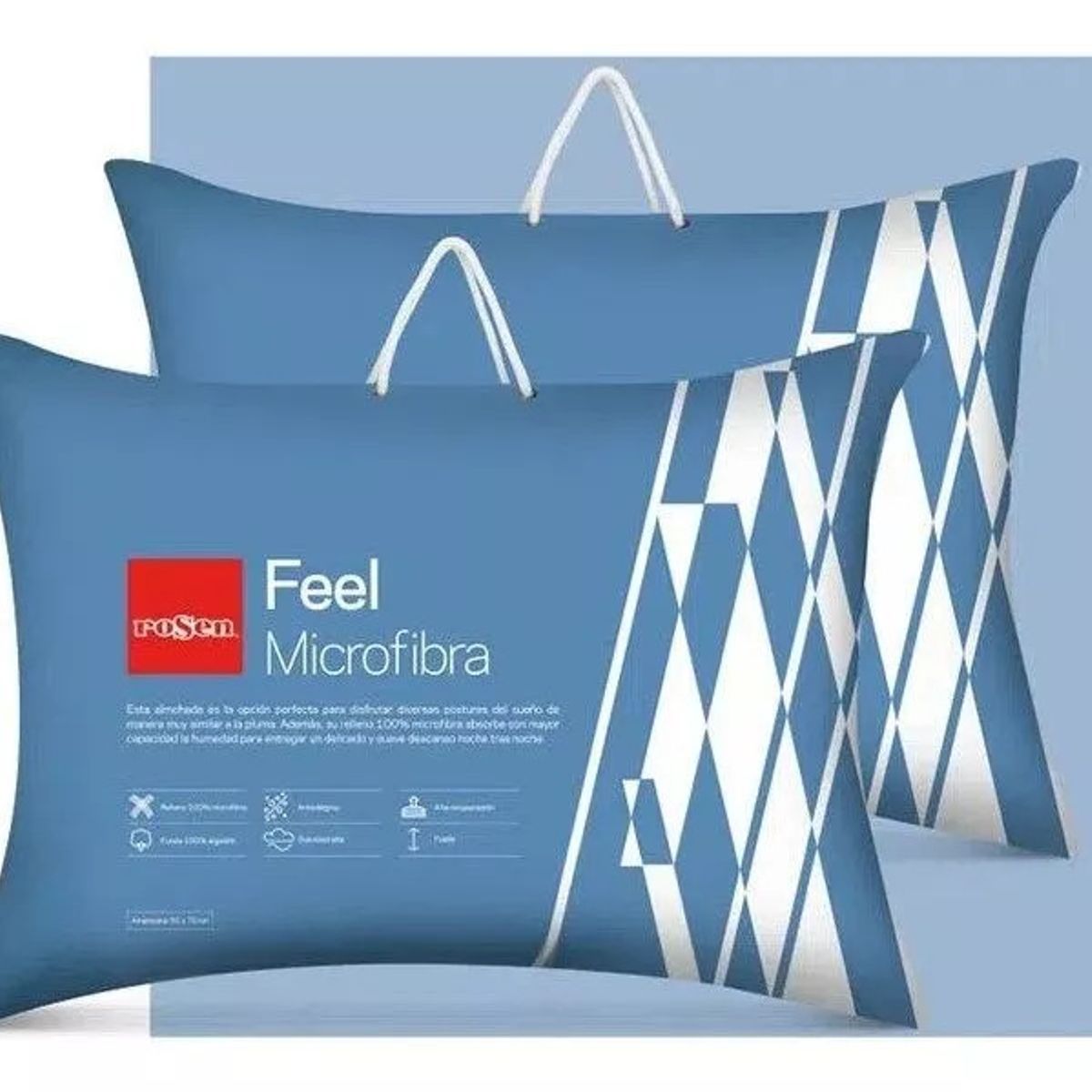 ROSEN - Pack 2 Almohadas Feel Microfibra Americana 50 X 70cm - Rosen