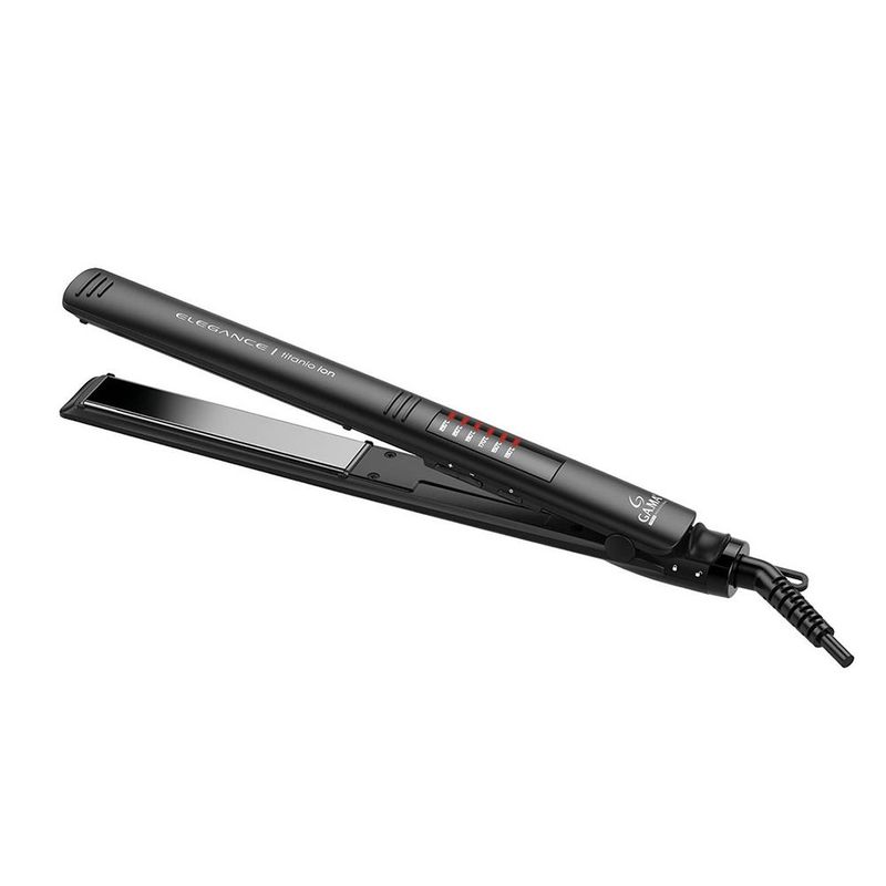 GAMA - PLANCHA ELEGANCE LED ION PLACAS DE TITANIO NEGRO GAMA