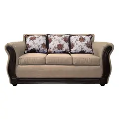 AMERICA DECORA - Sofá 3 Personas Eleonor Liso Color Beige