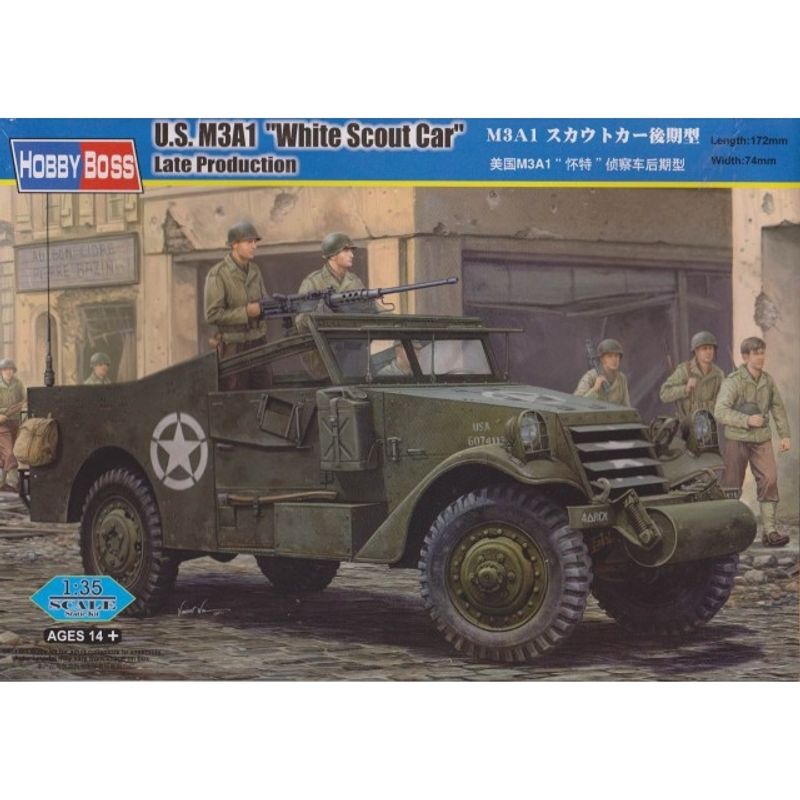 GENERICO - HOBBYBOSS 82452 US M3 A1 WHITE SCOUT CAR LATE PROD 1-35