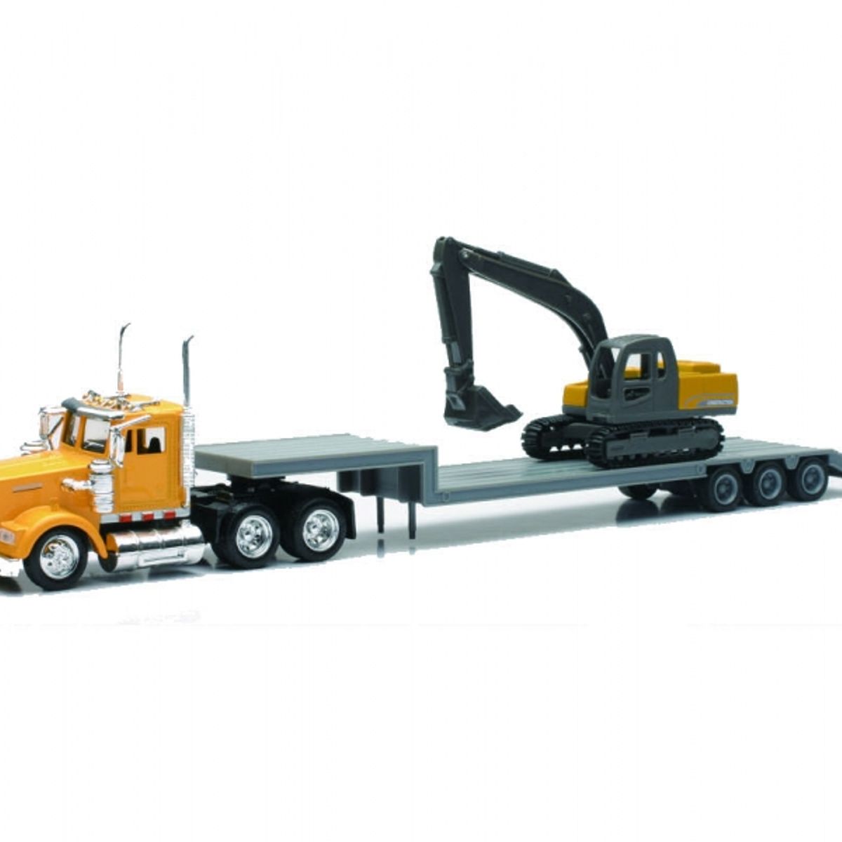 GENERICO - NEWRAY 15293A 1-43 KENWORTH LOWBOY W BACKHOE