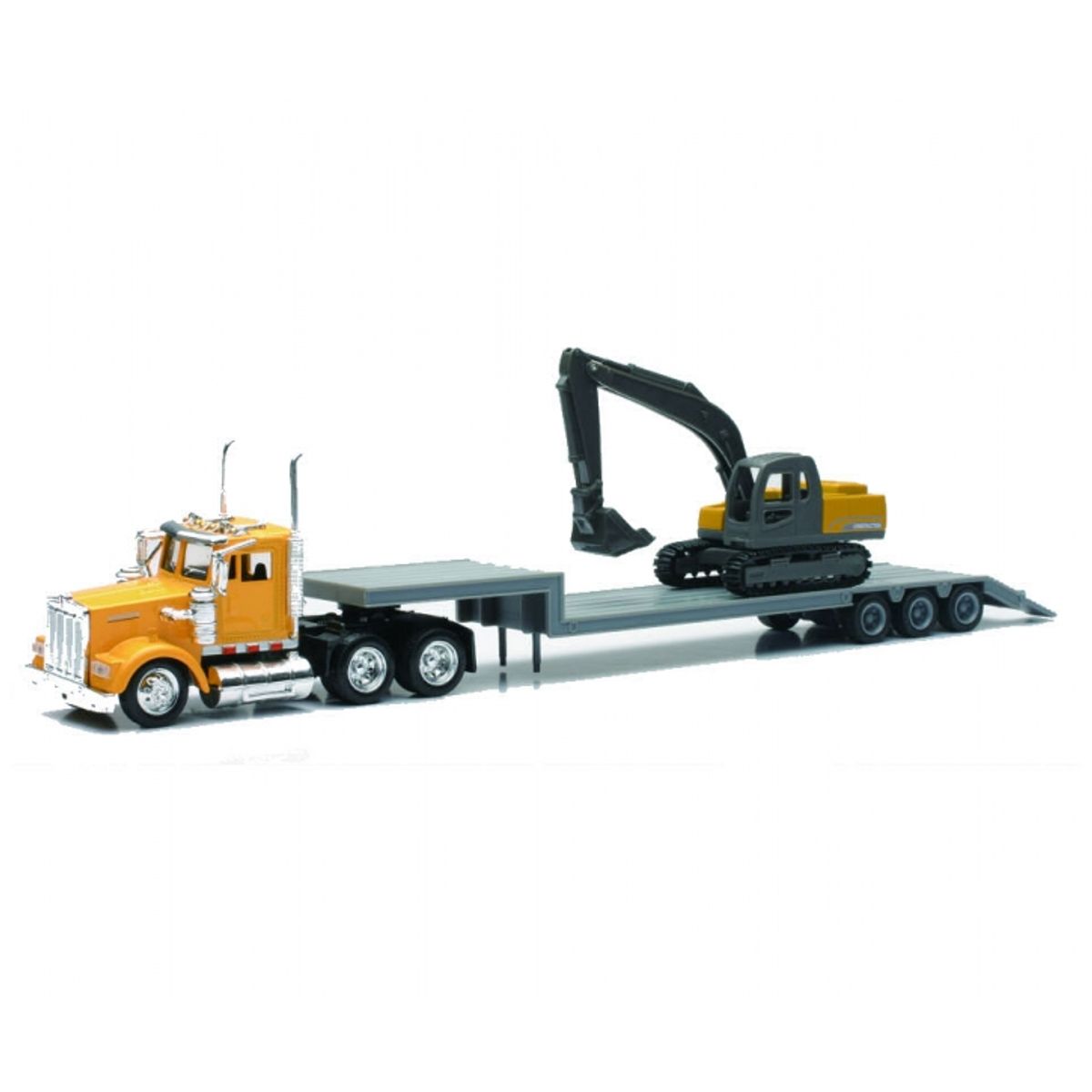 GENERICO - NEWRAY 15293A 1-43 KENWORTH LOWBOY W BACKHOE