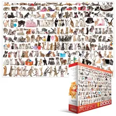 EUROGRAPHICS - 8220-0580 THE WORLD OF CATS PUZZLE 2000 PIEZAS