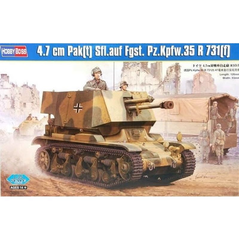GENERICO - HOBBYBOSS 83807 4.7 CM PAK ( T ) SFL AUF FGST PZ KPFW 35 R