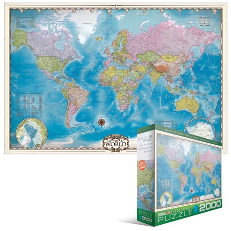 EUROGRAPHICS - EUROGRAPHICS 8220-0557 MAP OF THE WORLD PUZZLE 2000 PIEZAS