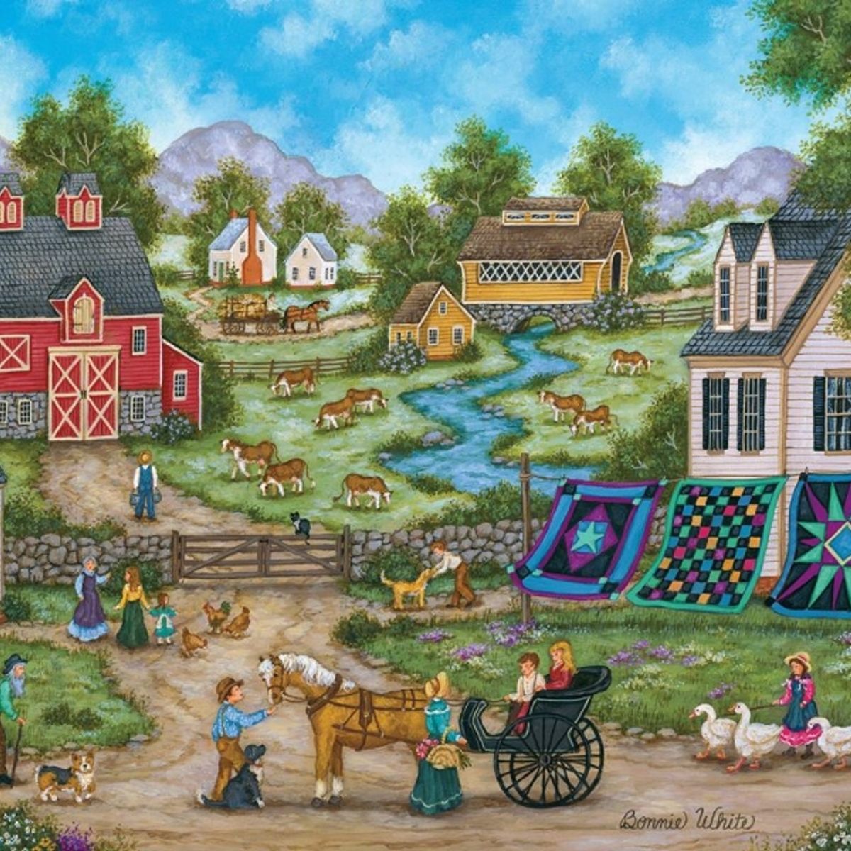 GENERICO - MASTERPIECES 31682 ROADSIDE GOSSIP PUZZLE 550 PIEZAS