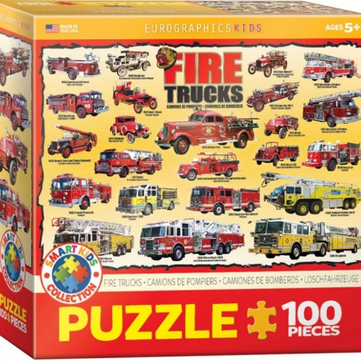 EUROGRAPHICS - EUROGRAPHICS 6100-0239 FIRE TRUCKS PUZZLE 100 PIEZAS
