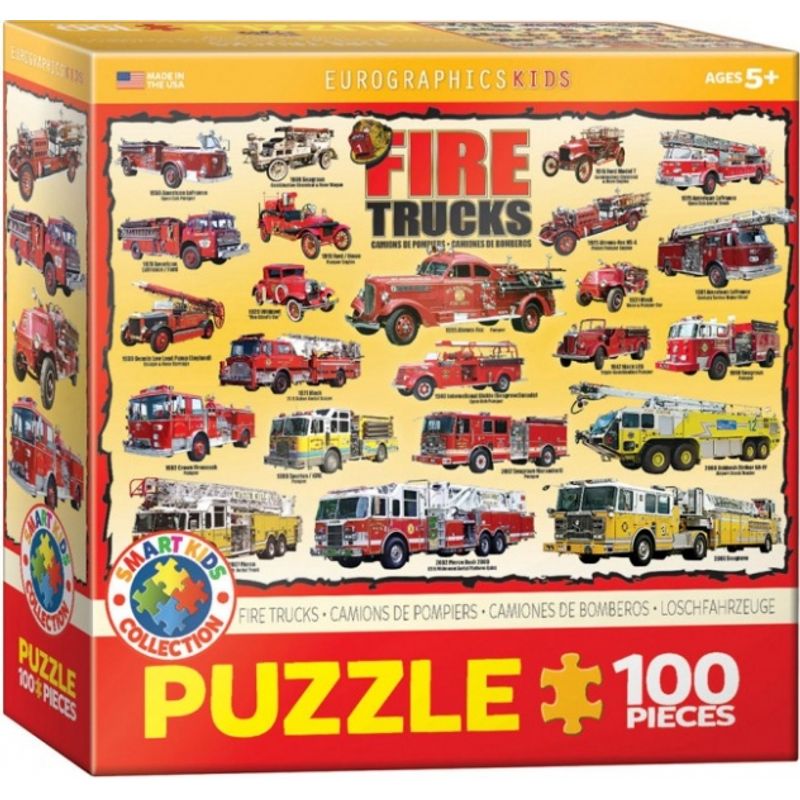 EUROGRAPHICS - EUROGRAPHICS 6100-0239 FIRE TRUCKS PUZZLE 100 PIEZAS