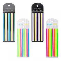 KUANGYE - Pack 4 Strips Notas Adhesivas Transparentes Texto