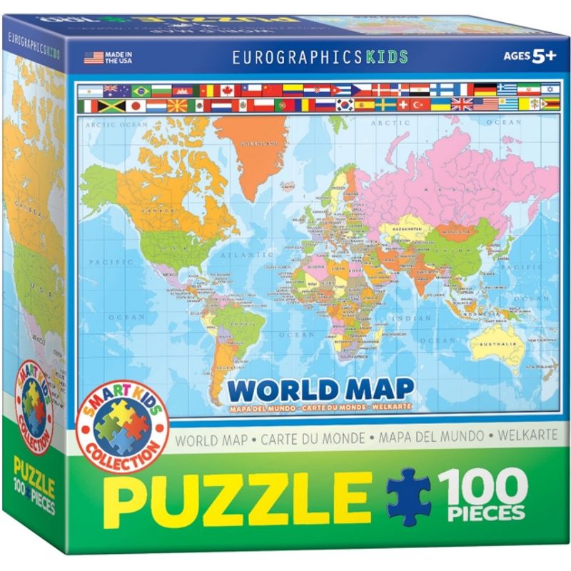 EUROGRAPHICS - EUROGRAPHICS 6100-1271 WORLD MAP PUZZLE 100 PIEZAS