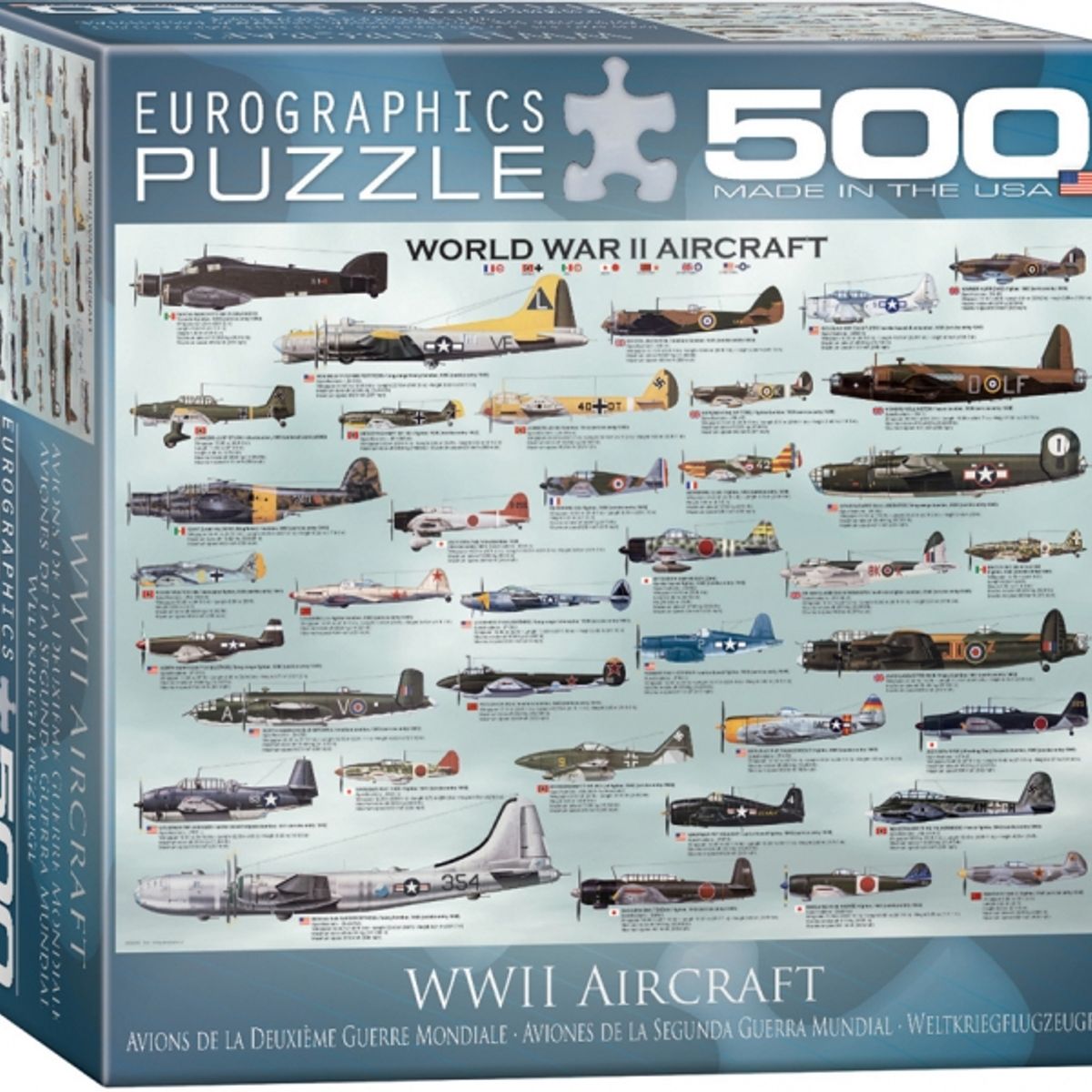 EUROGRAPHICS - EUROGRAPHICS 8500-0075 WWII AIRCRAFT PUZZLE 500 PIEZAS