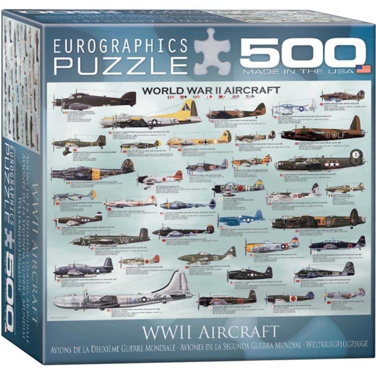 EUROGRAPHICS - EUROGRAPHICS 8500-0075 WWII AIRCRAFT PUZZLE 500 PIEZAS