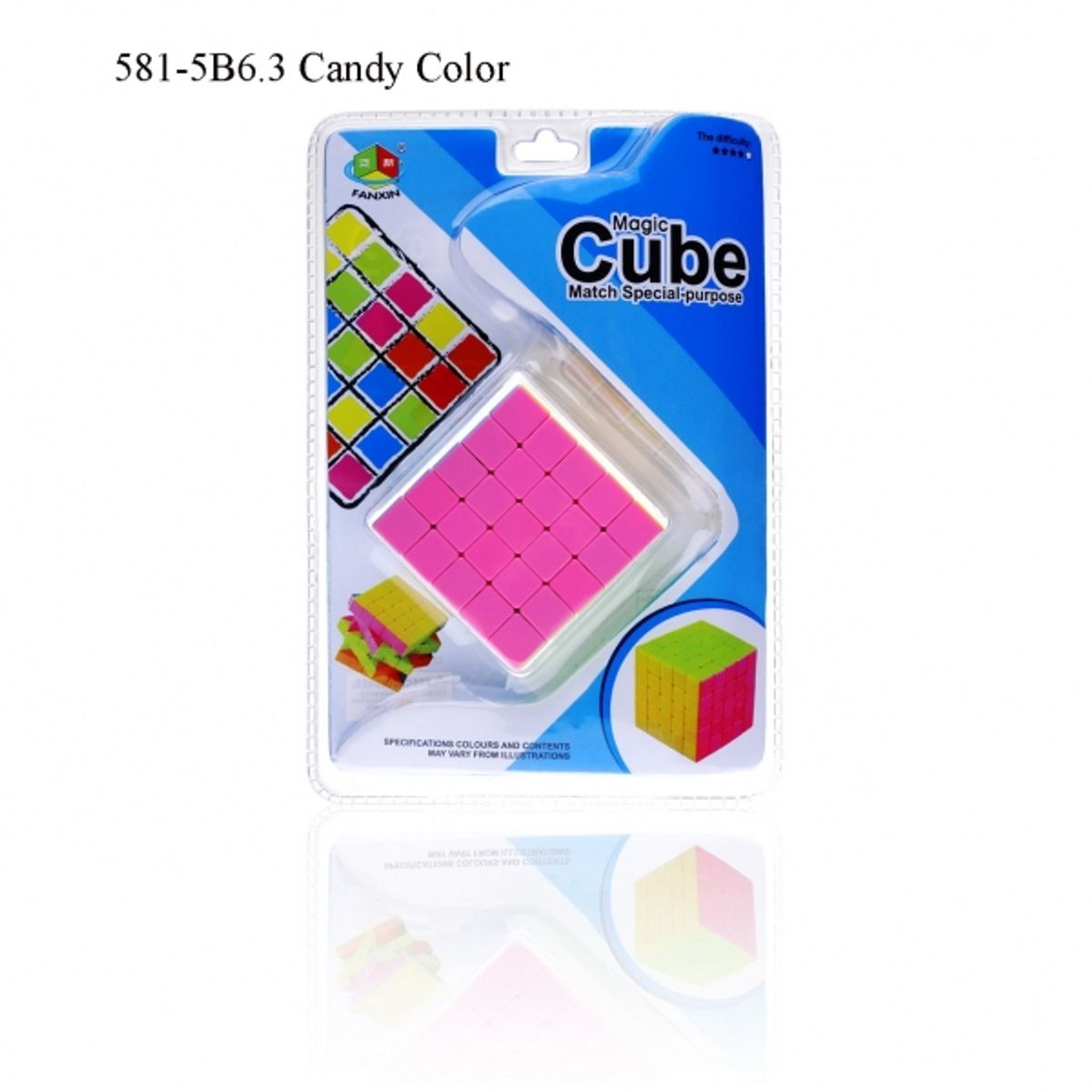 GENERICO - MAGICCUBE 581-5B63 63CM CARA 5X5  CANDY COLOR