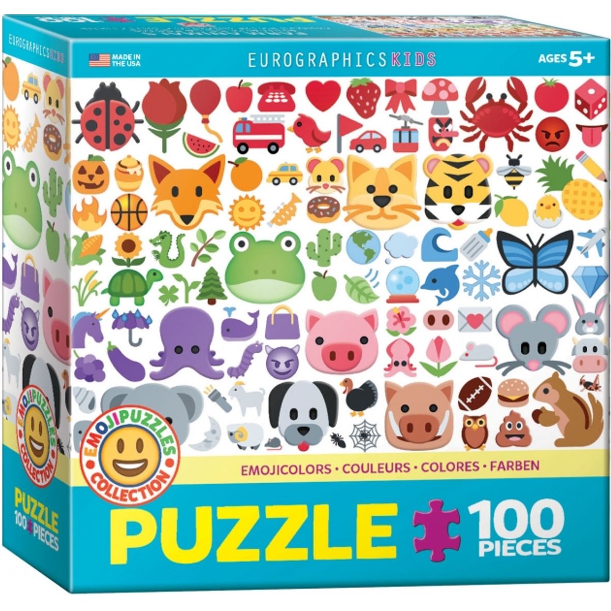EUROGRAPHICS - EUROGRAPHICS 6100-5396 EMOJI COLORS PUZZLE 100 PIEZAS