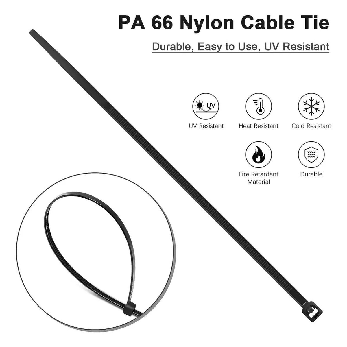 KUANGYE - Amarra Plastica 9mm X 60cm Bolsa 100 Unidades