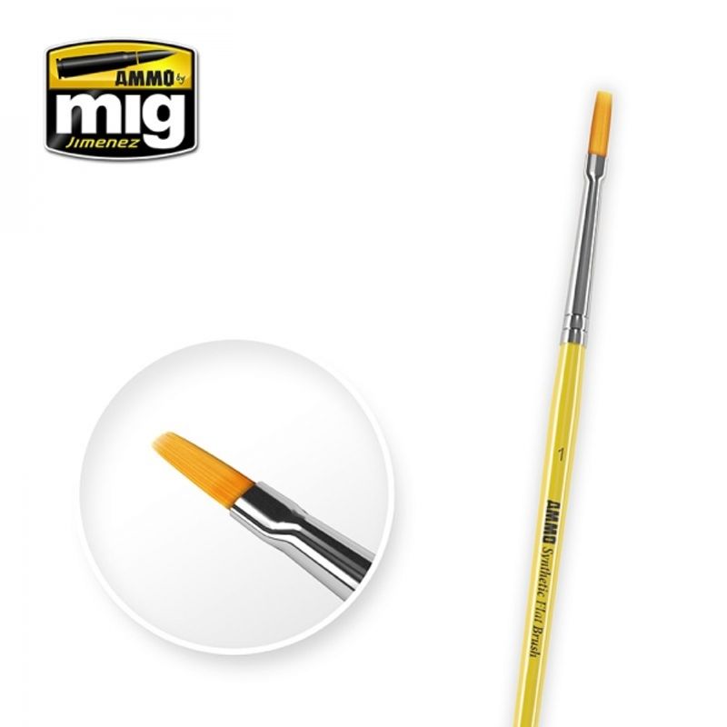 GENERICO - AMMO MIG JIMENEZ AMIG8619 1 SYNTETIC FLAT BRUSH