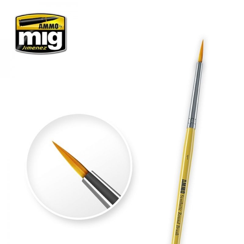 GENERICO - AMMO MIG JIMENEZ AMIG8613 1 SYNTETIC ROUND BRUSH