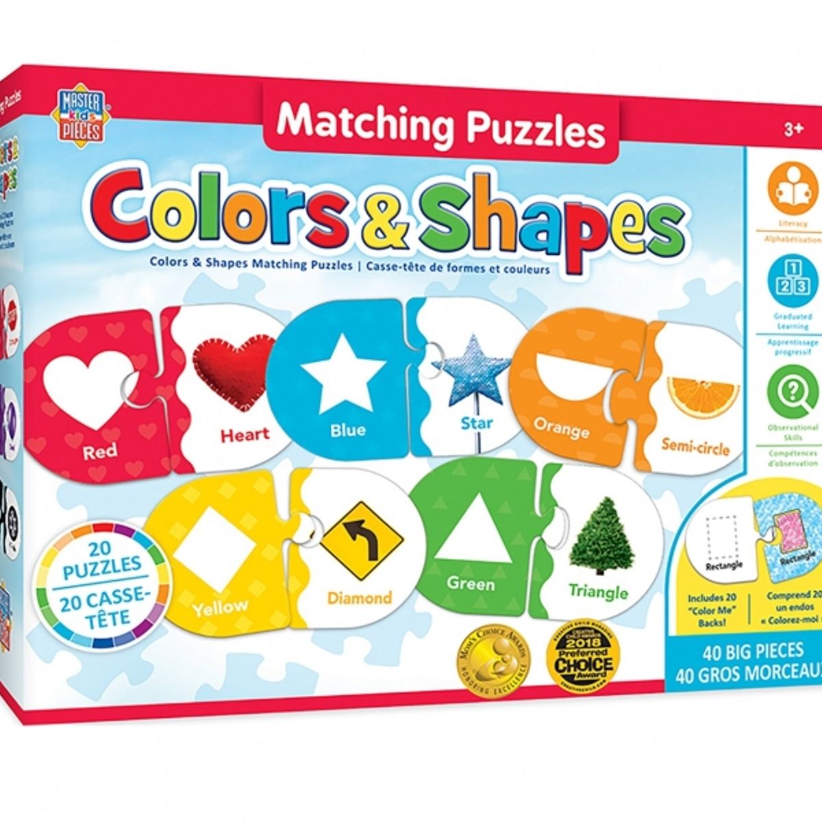 GENERICO - MASTERPIECES 11949 COLORS SHAPE MATCHING PUZZLE