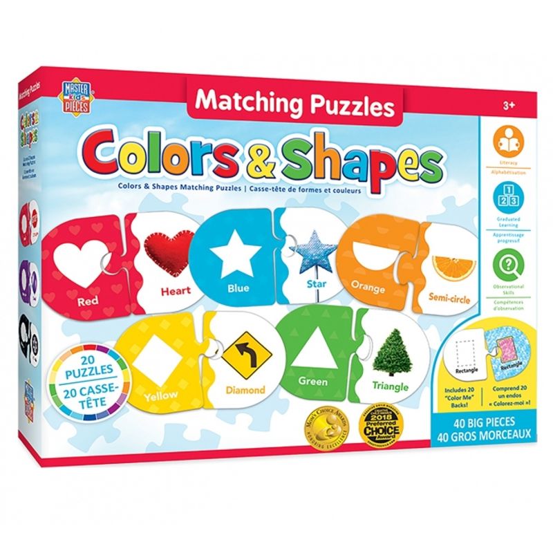 GENERICO - MASTERPIECES 11949 COLORS SHAPE MATCHING PUZZLE