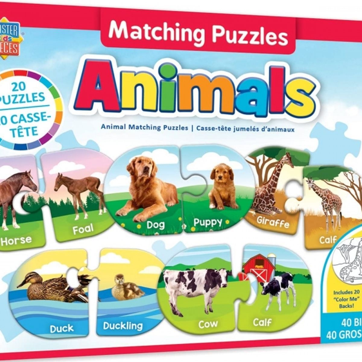 GENERICO - MASTERPIECES 11811 ANIMAL MATCHING PUZZLE