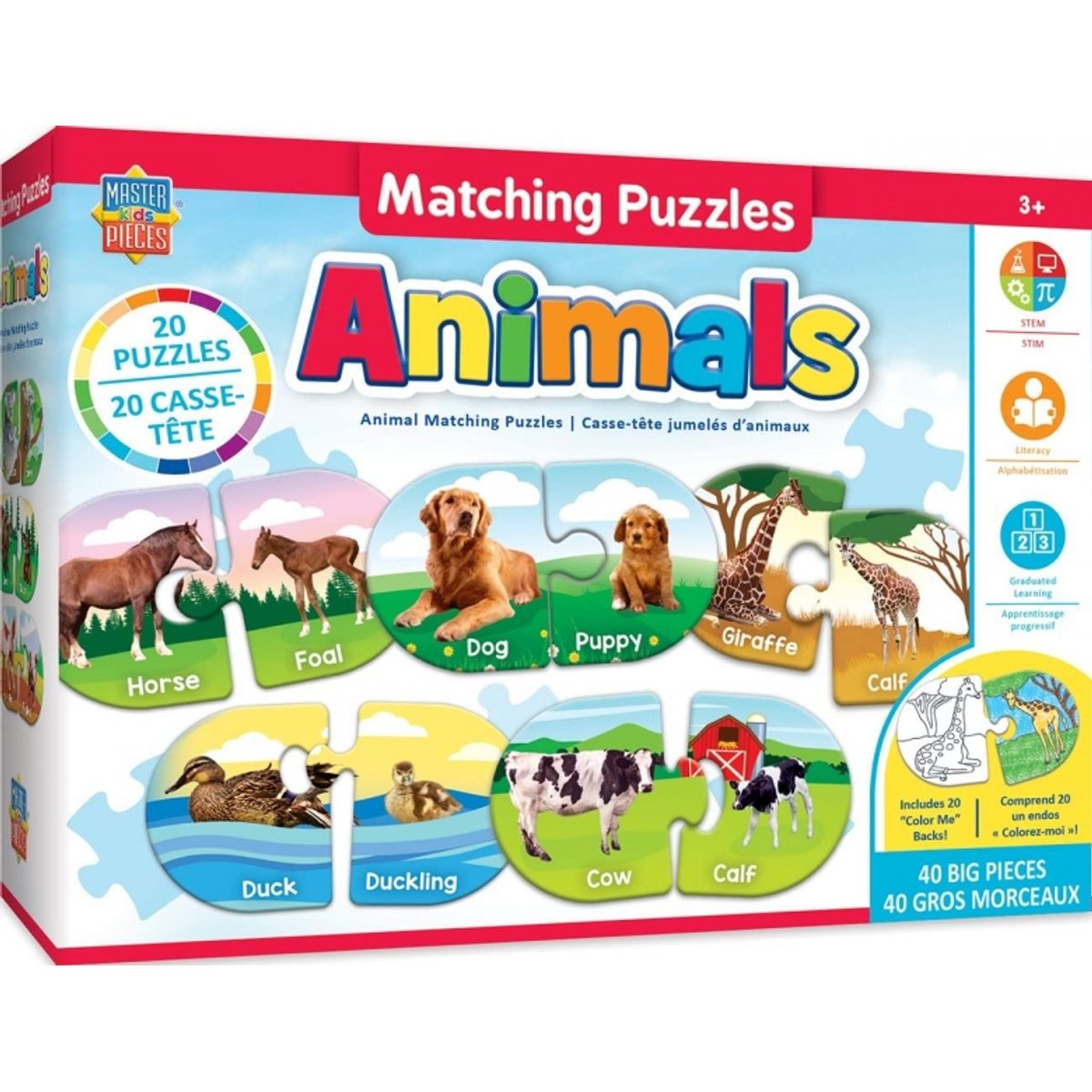 GENERICO - MASTERPIECES 11811 ANIMAL MATCHING PUZZLE