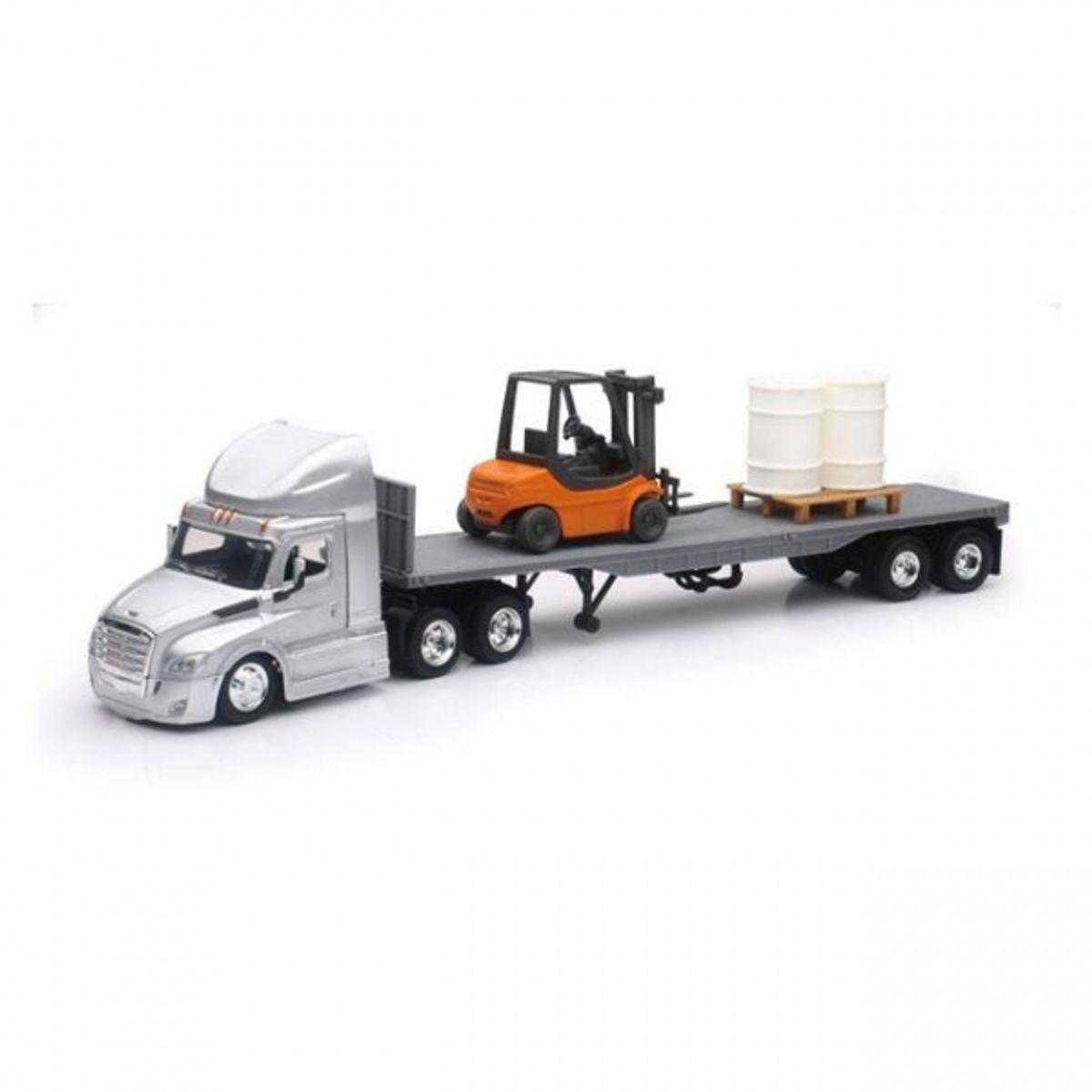 GENERICO - NEWRAY 16073 1-43 FREIGHTLINER CASCADIA FLATBED W FORKLIFT