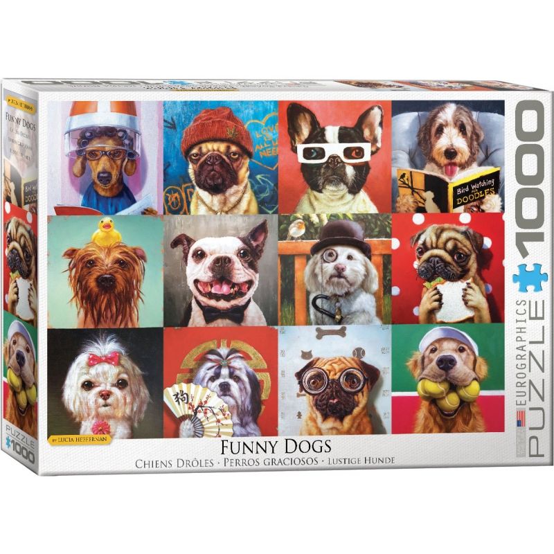 EUROGRAPHICS - EUROGRAPHICS 6000-5523 FUNNY DOGS BY LUCIA HEFFERNAN PUZZLE