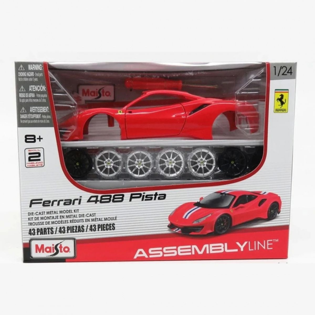 MAISTO - MAISTO 39135 1-24 AL FERRARI 488 PISTA ARMABLE
