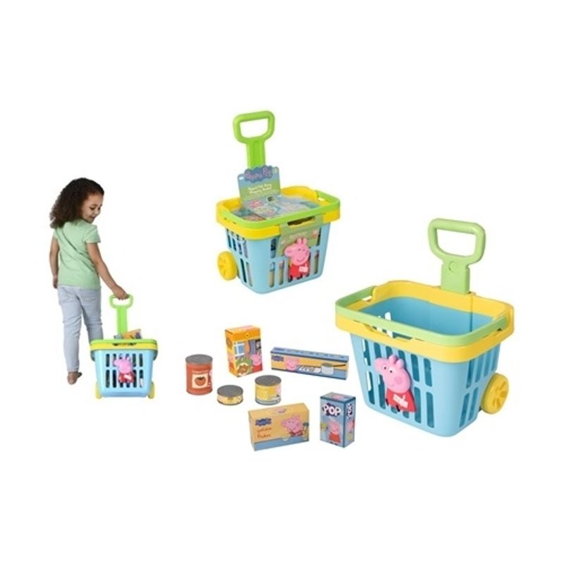 HTI - HTI 1684639 PEPPA PIG PULL ALONG SHOP BASKET
