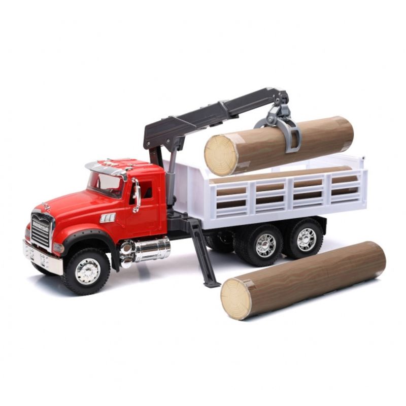 GENERICO - NEWRAY 17126 1-18 MACK GRANITE LOG TRUCK W CRANE