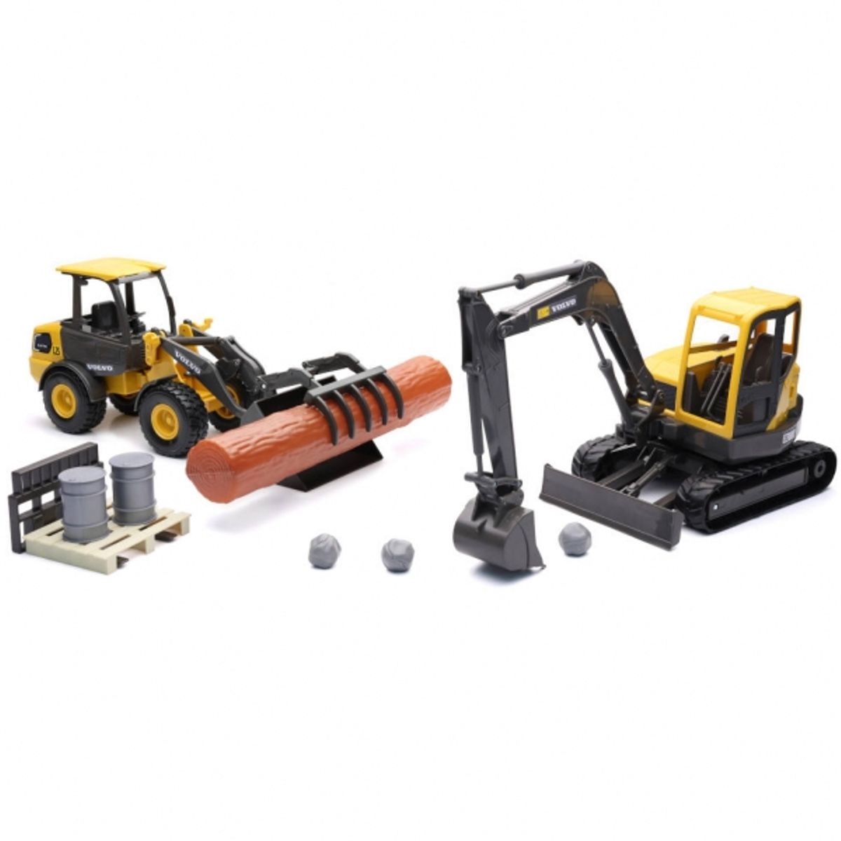 GENERICO - NEWRAY 32153 1-18 VOLVO WHEEL LOADER AND EXCAVATOR SET