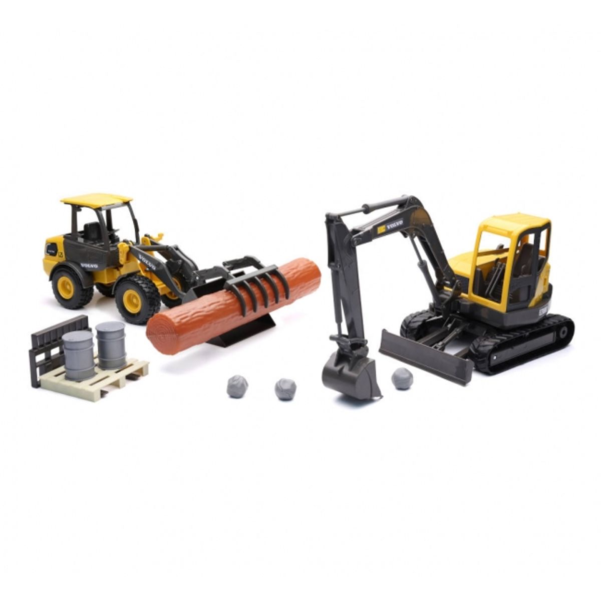 GENERICO - NEWRAY 32153 1-18 VOLVO WHEEL LOADER AND EXCAVATOR SET