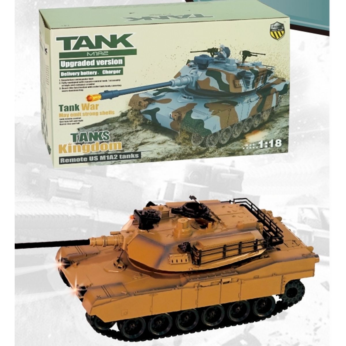 GENERICO - SY 2886-3 1-18 R C TANK M1A2 ( YELLOW )