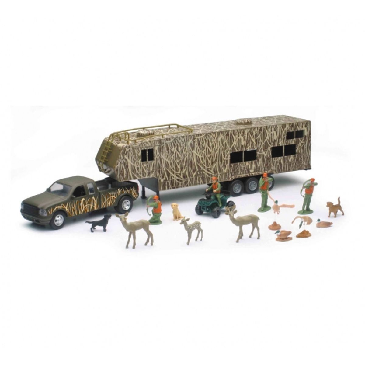 GENERICO - NEWRAY 10746 WILDLIFE HUNTER FIFTH WHEEL W CAMO CAMPER AND