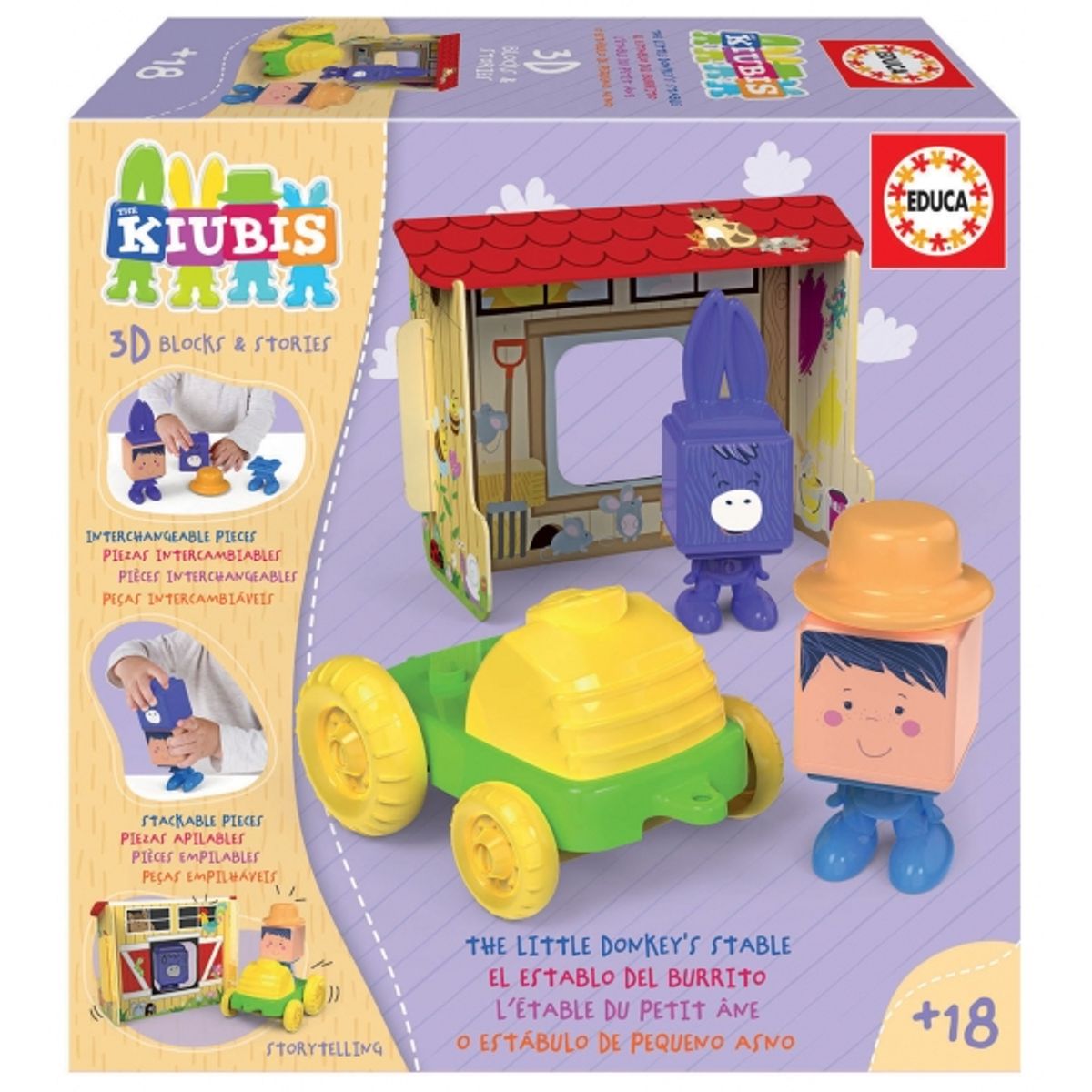 EDUCA - EDUCA 19222 THE DONKEYS STABLE  2 CHARACTERS + TRACTOR